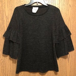 Fantastic Fawn (Boutique) Heathered Charcoal Top